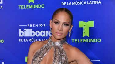 Jennifer López posa en la alfombra de la pasada edición de los Latin Billboard.&nbsp;