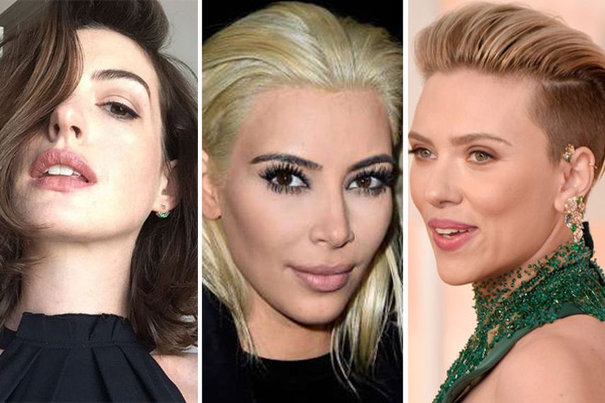 Scarlett Johansson, Anne Hathaway y Kim Kardashian. (CORTESÍA). 