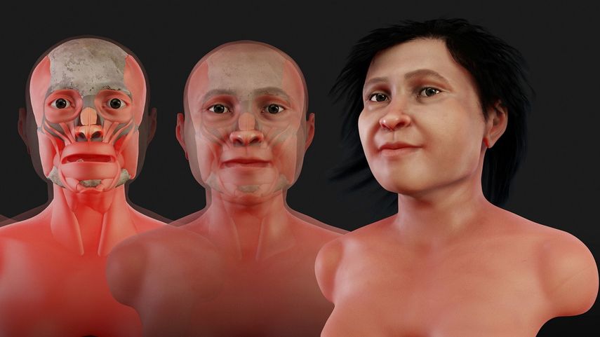 Técnicas forenses de reconstrucción facial le han devuelto el rostro a la Mujer de Naharon, en México.