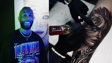 El artista de tatuajes Sebastián Barrero, mejor conocido como IversonTattoo.