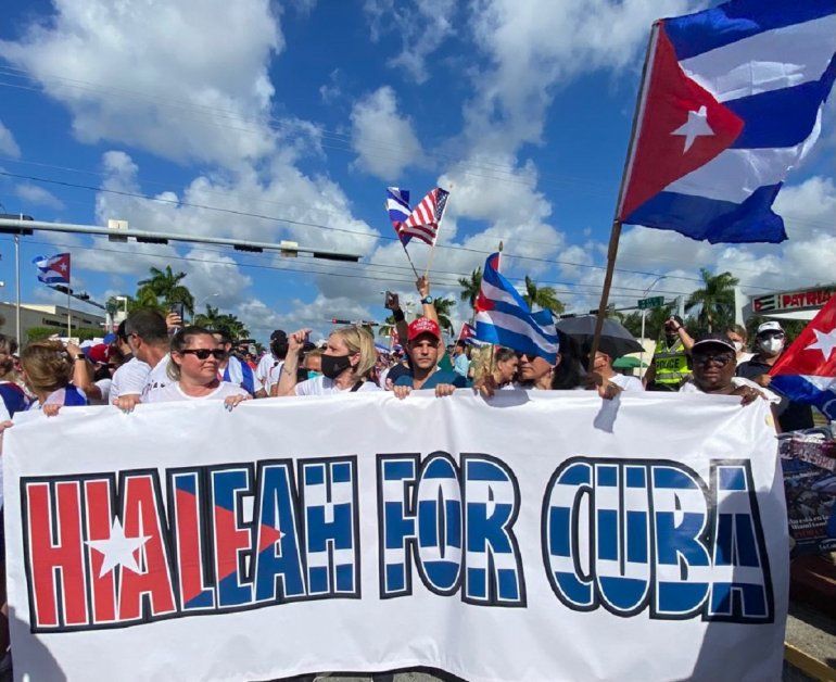 Manifestación en Hialeah