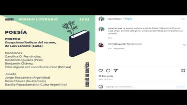 Autores de Argentina, Cuba y España ganan premio literario por parte de Casa de las Américas.