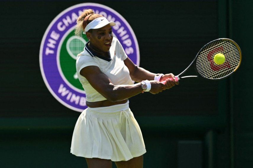 La estadounidense Serena Williams durante una práctica previa al inicio de Wimbledon, el 24 de junio de 2026.