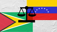 Collage con las banderas de Guyana y Venezuela.&nbsp;