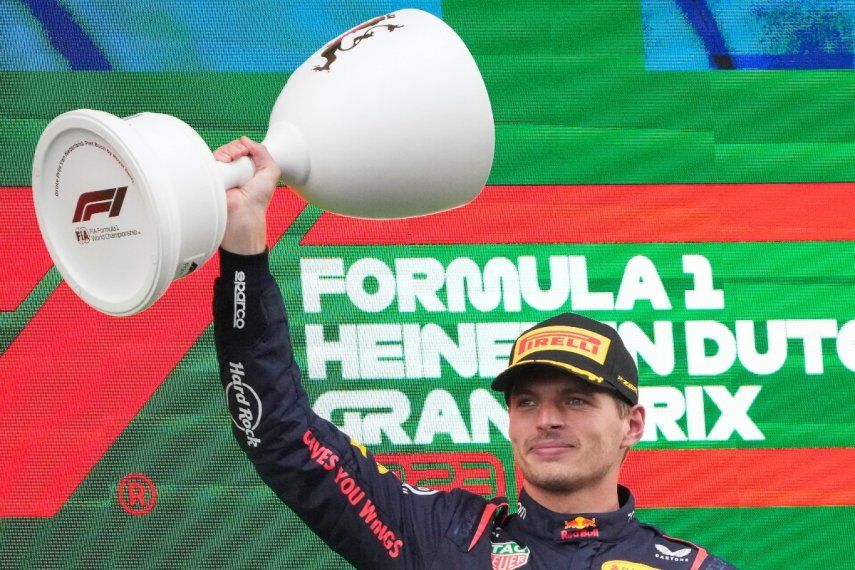 Max Verstappen de Red Bull tras ganar el Gran Premio de Holanda, el domingo 27 de agosto de 2023, en Zandvoort.&nbsp;