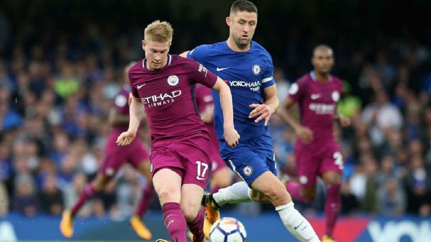 Kevin de Bruyne anotó el gol que le dio la victoria al Manchester City sobre el Chelsea. 