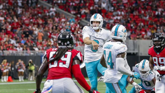 Cutler completó 19 de 33 pases para 151 yardas en el juego de este domingo frente a los Falcons.