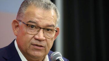 El expreso político y excandidato presidencial venezolano Enrique Márquez habla en una rueda de prensa en Caracas, Venezuela.