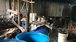 As&iacute; lucen laboratorios clandestinos dedicados a la producci&oacute;n de cler&eacute;n en Rep&uacute;blica Dominicana, como se observa en esta imagen de la Fiscal&iacute;a de Puerto Plata que desmantel&oacute; uno de estos centros hace alg&uacute;n tiempo.