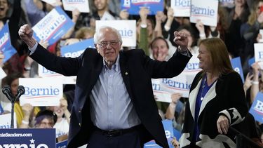 El precandidato presidencial por el partido demócrata Bernie Sanders.
