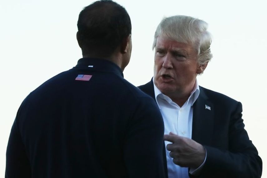 No es la primera vez que Trump comparte con el ex número uno del mundo del golf.