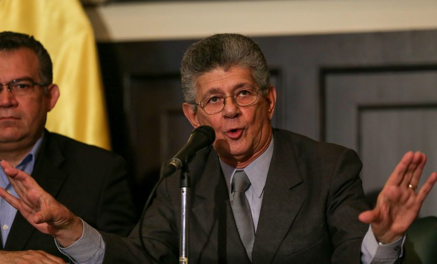 El presidente de la Asamblea Nacional y miembro de la Mesa de la Unidad Democrática, Henry Ramos Allup&nbsp;