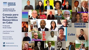 CAPTURA DE PANTALLA del Flyer publicitario del Consejo para la Transición Democrática en Cuba publicado en Twitter.&nbsp;