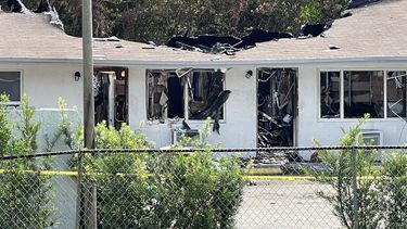 Edificio sobre el que cayó el helicóptero de rescate.