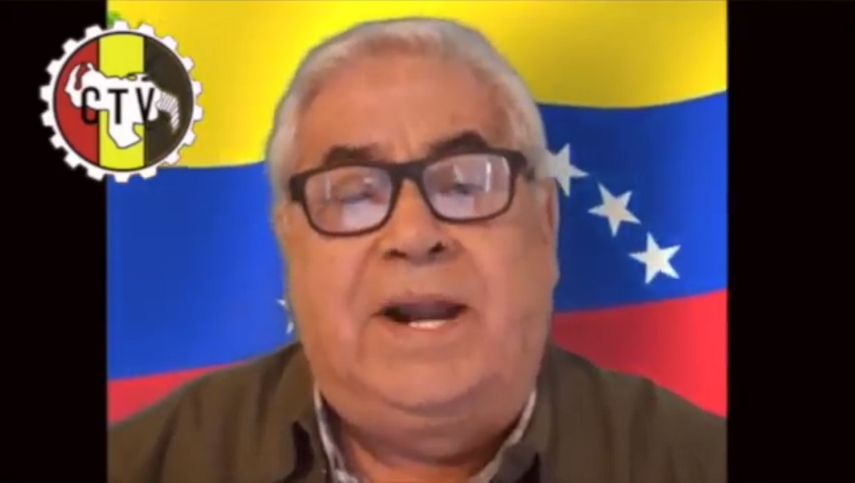 Carlos Ortega, presidente de la Central de Trabajadores de Venezuela, envía mensaje en apoyo a Juan Guaidó, desde el exilio.&nbsp;