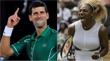 El serbio Novak Djokovic y la estadounidense&nbsp;Serena Williams.&nbsp;