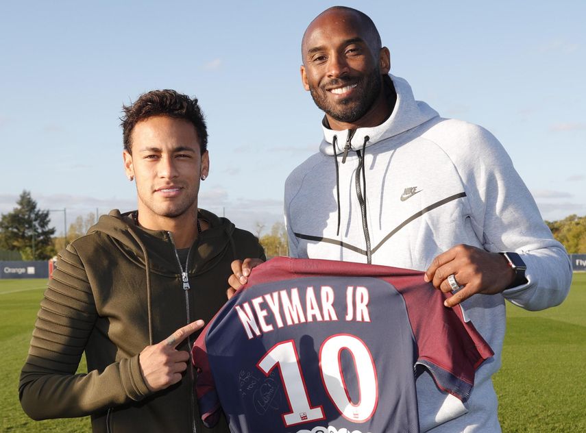 Bryant ya había compartido con Neymar cuando el brasileño estaba con el Barcelona.