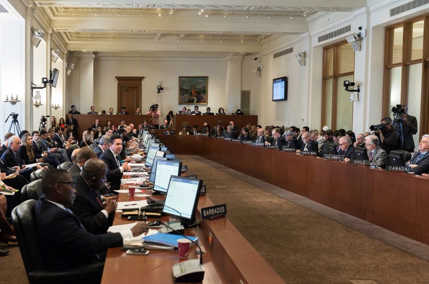 Para suspender a Venezuela de la OEA sería necesario el apoyo de 24 Estados (dos tercios de los 35 miembros).