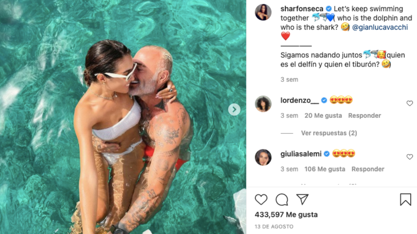 Gianluca Vacchi y Sharon Fonseca