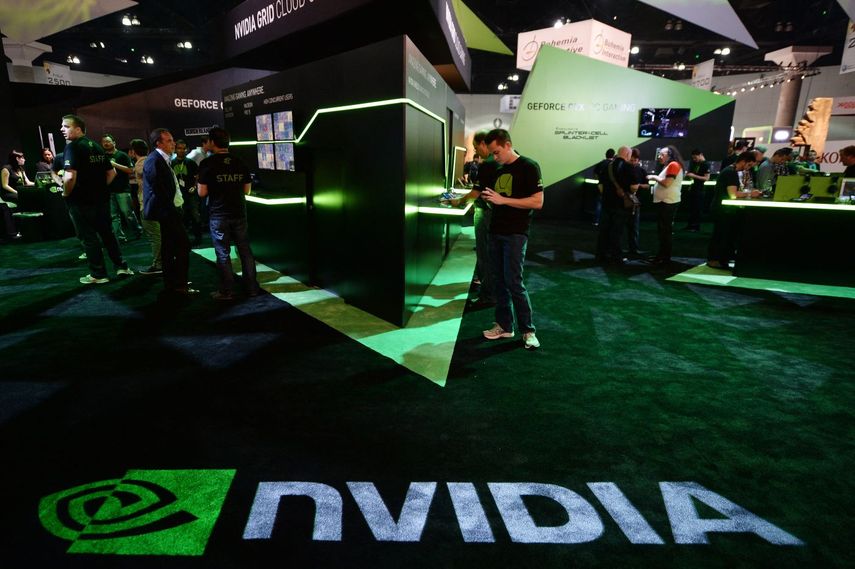 Nvidia en un evento internacional de tecnología.
