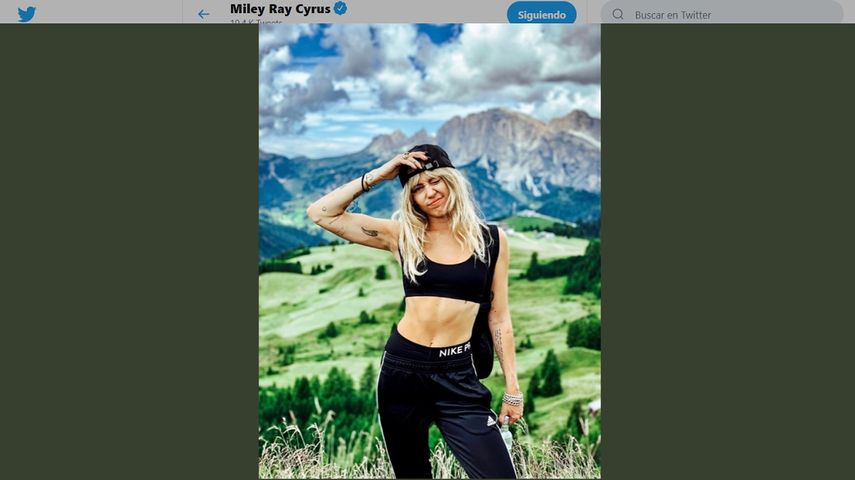 Fotografía publicada por Miley Cyrus en su cuenta oficial de Twitter el 11 de agosto de 2019.