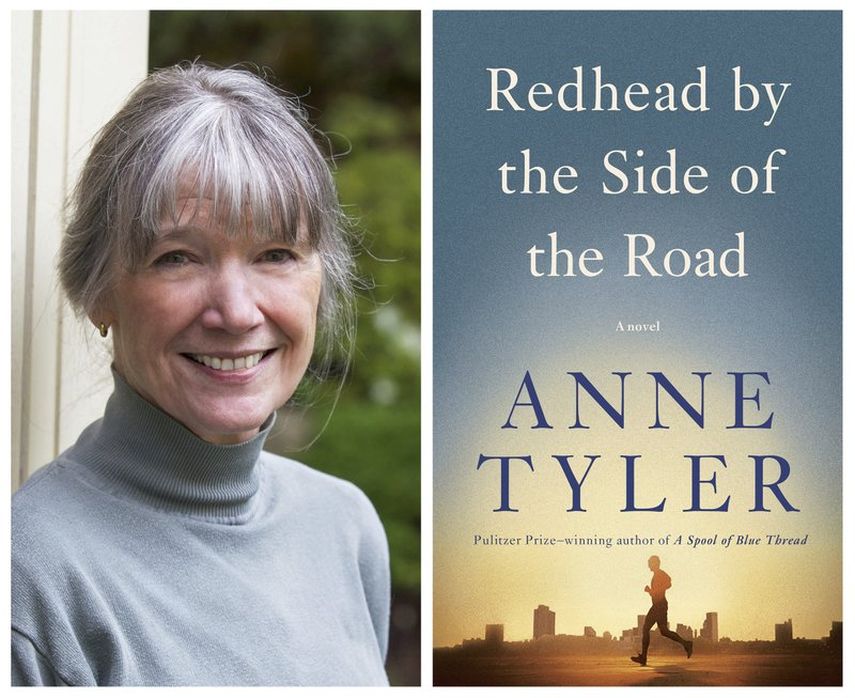 En esta combinaci&oacute;n de fotos, la escritora estadounidense Anne Tyler y la portada de su nuevo libro, Readhead by the Side of the Road.
