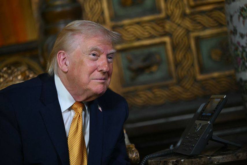 El presidente de Estados Unidos, Donald Trump, en su residencia en Mar-a-lago, Palm Beach, Florida.