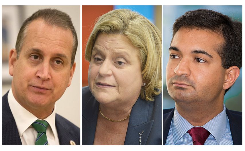 Los congresistas Mario Díaz-Balart, Ileana Ros-Lehtinen y Carlos Curbelo represnetan a tres importantes distritos del sur de la Florida. (ARCHIVO)