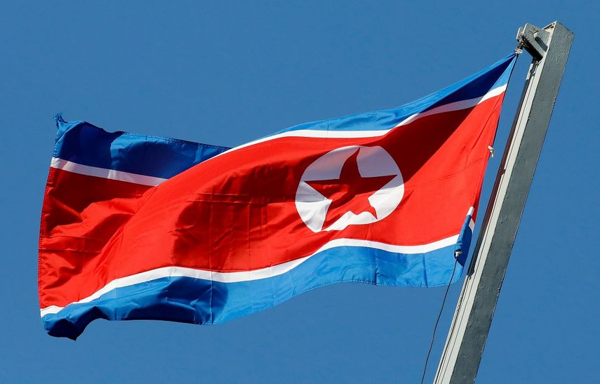 La bandera de Corea del Norte.&nbsp;