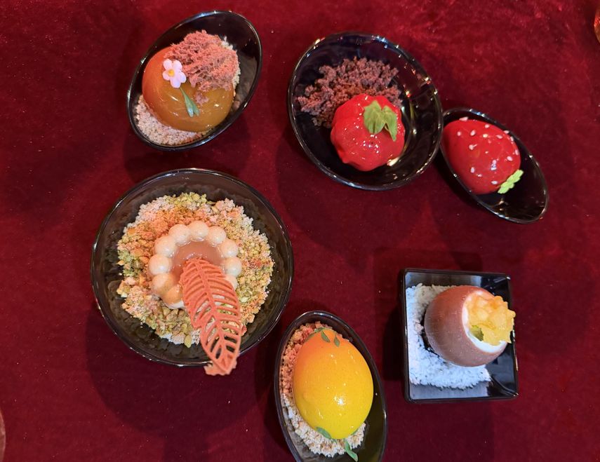 Selección de postres presentados como antesala del festival.