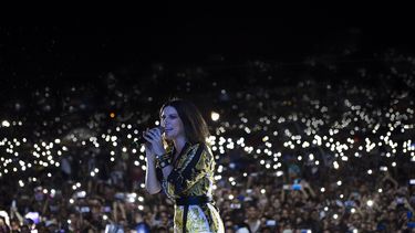 Laura Pausini actúa en la Ciudad Deportiva, en La Habana.&nbsp;