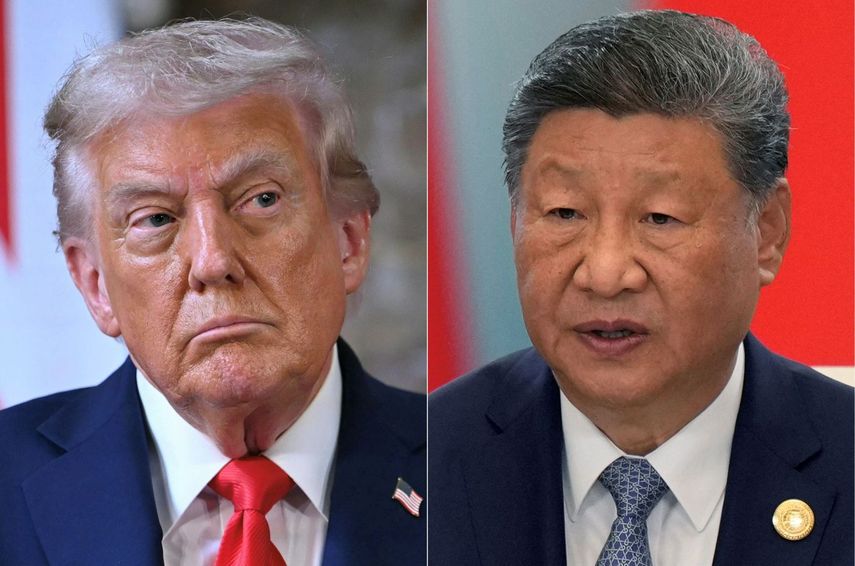 Foto creada con la imagen del presidente Donald Trump y su par Xi Jinping.