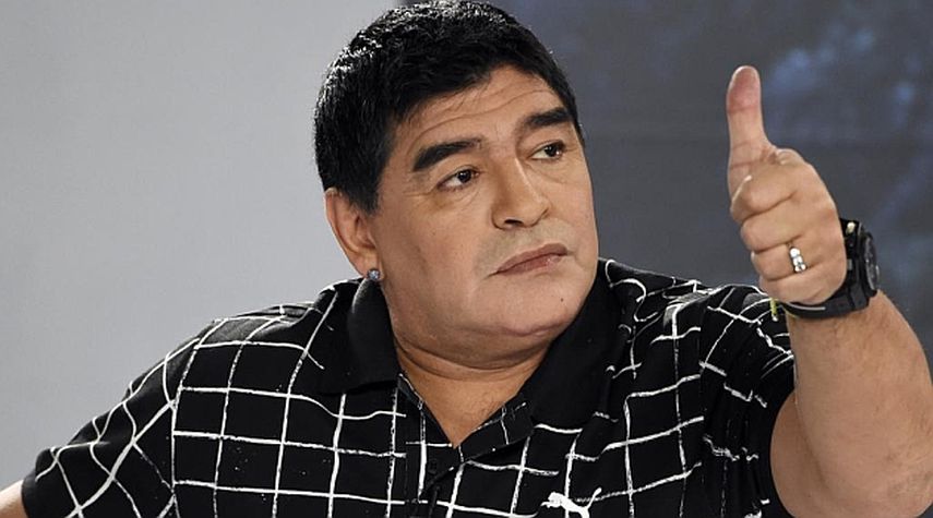 Maradona está en Caracas para grabar su programa De Zurda. (EFE)