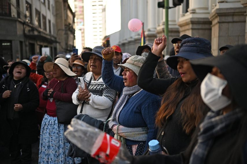 Las protestas que ya tienen 32 días han provocado desabastecimiento de alimentos y medicinas en la Paz.&nbsp; (AFP)