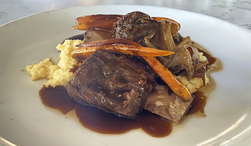 Bison short ribs, Blue River Bistro, Breckenridge, Colorado.