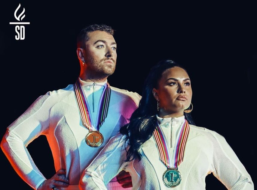 Sam Smith y Demi Lovato en la portada del nuevo single Im Ready.&nbsp;