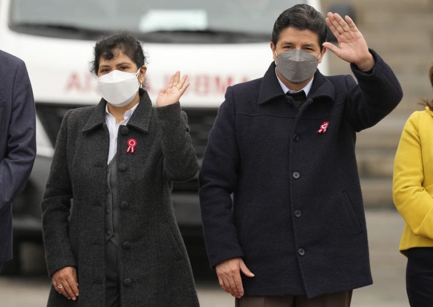 El expresidente peruano Pedro Castillo y su esposa, Lilia Paredes