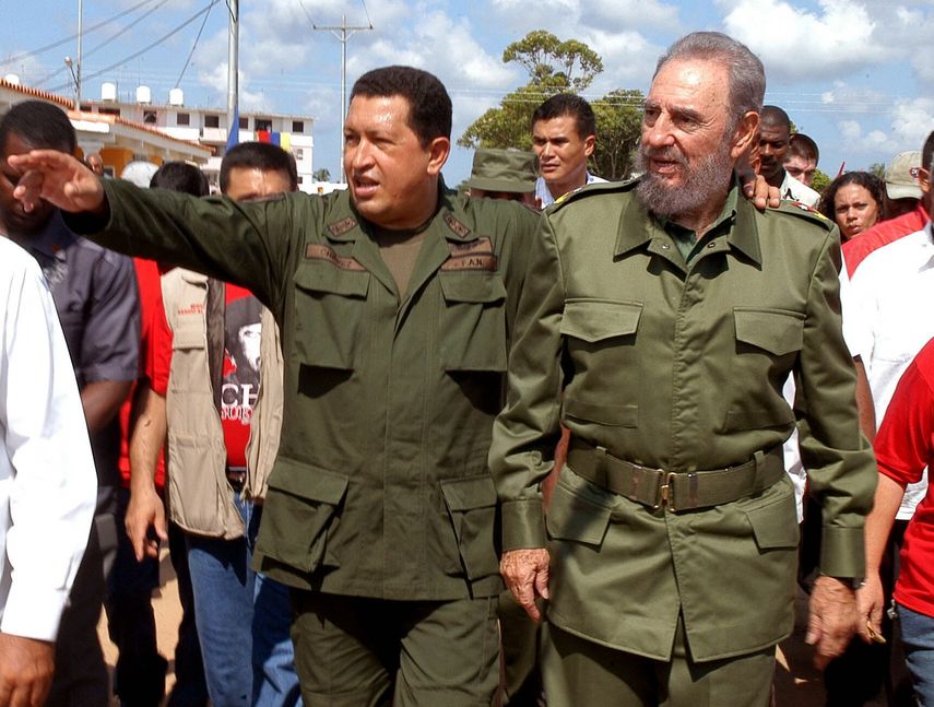 Fidel Castro y Hugo Chávez, en una de sus visitas a Venezuela 