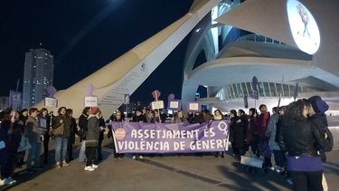 Concentraci&oacute;n frente a Les Arts.