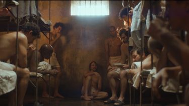 Escena de la película Plantados, que se rueda en un edificio en el noroeste de Miami.