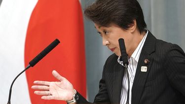 La&nbsp;ministra a cargo de los Juegos Ol&iacute;mpicos de Tokio, Seiko Hashimoto, habla en una conferencia de prensa. ARCHIVO