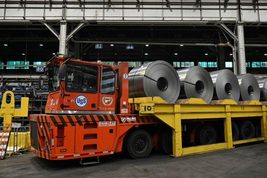 Imagen de la producción de acero de la siderúrgica US Steel.