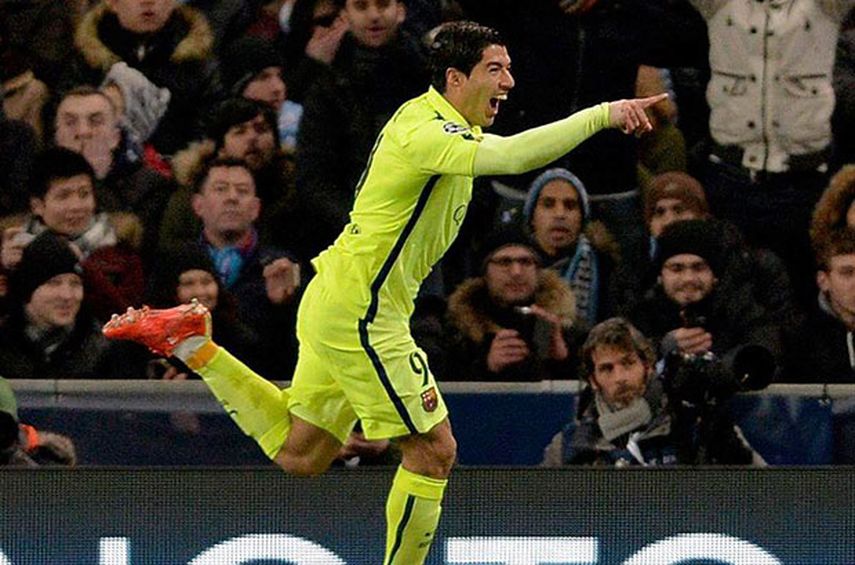 Luis Suárez llegó a cuatro goles en esta edición de la Champions (EFE)