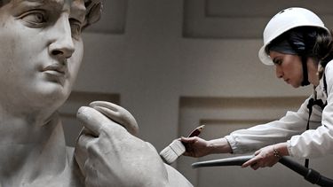 La obra maestra de Miguel Ángel recibe un delicado tratamiento de belleza, parte del mantenimiento rutinario de uno de los desnudos más reconocibles del mundo. &nbsp;