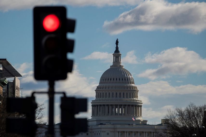 Vista de la cúpula del capitolio de EEUU.
