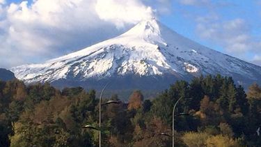 Vista del Volcán chileno Villarrica
