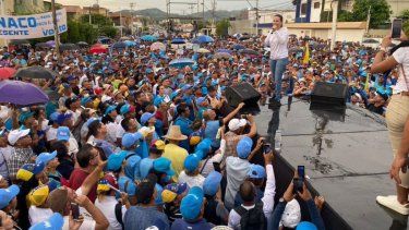 La opositora venezolana María Corina Machado durante un acto político.