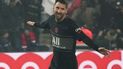 Lionel Messi festeja su primer gol en la Liga Francesa y el tercero del PSG, que venció a Nantes 3-1 en el estadio Parc-des-Princes, París, sábado 20 de noviembre de 2021. Lionel Messi festeja su primer gol en la Liga Francesa y el tercero del PSG, que venció a Nantes 3-1 en el estadio Parc-des-Princes, París, sábado 20 de noviembre de 2021.