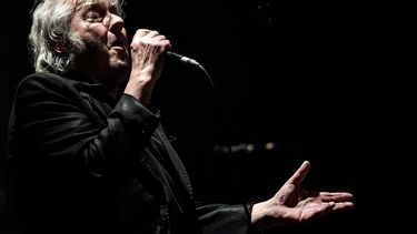 En esta foto de archivo tomada el 11 de febrero de 2020, el cantante belga Arno actúa en el escenario del teatro Trianon en París. El cantante belga Arno murió a la edad de 72 años, anunció su agente el 23 de abril de 2022.