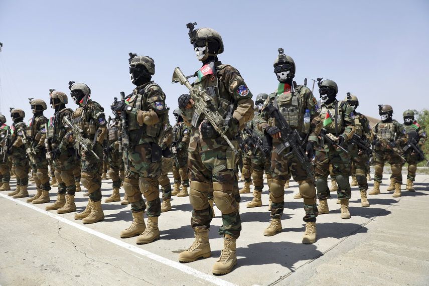 Nuevos miembros de las fuerzas especiales del ejército afgano en su ceremonia de graduación. Foto de archivo.&nbsp;